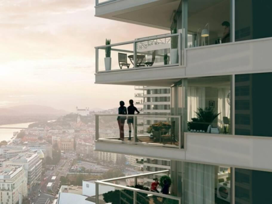Apartment Panorama - Luxury In The Center Of Bratislava, Free Parking, Location